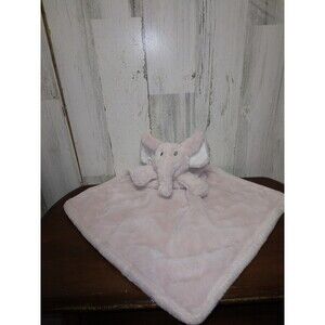Pink Elephant Lovey Security Blanket Soft Plush Baby Soother 14 Inch Soft Eyes